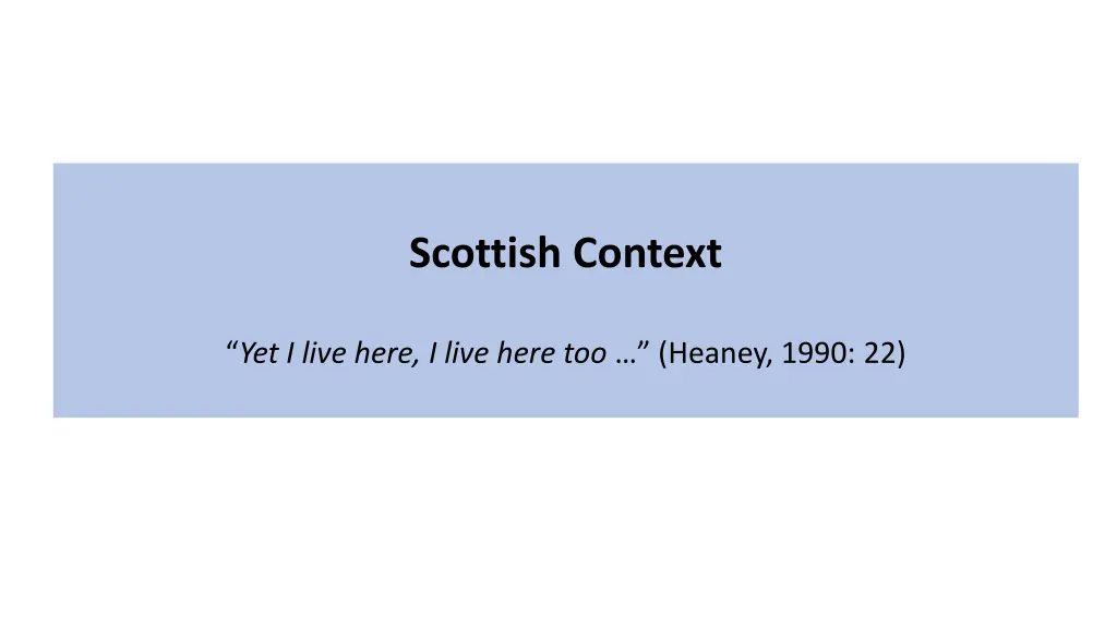 scottish context