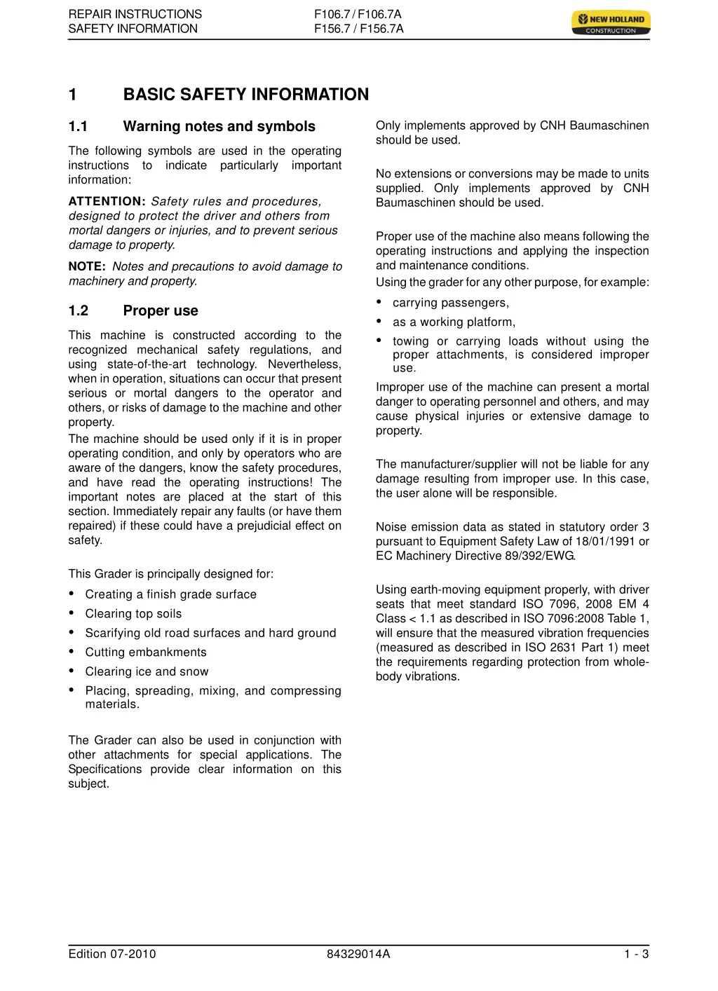 repair instructions safety information 2