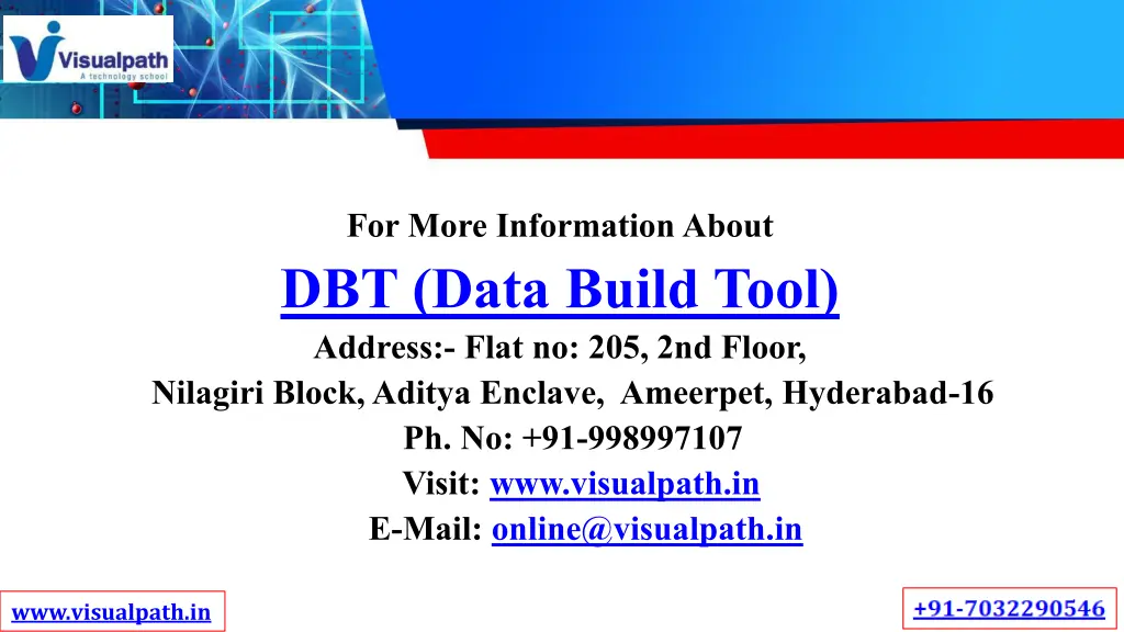 for more information about dbt data build tool