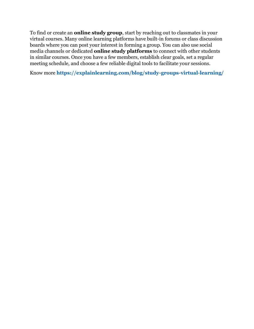 to find or create an online study group start