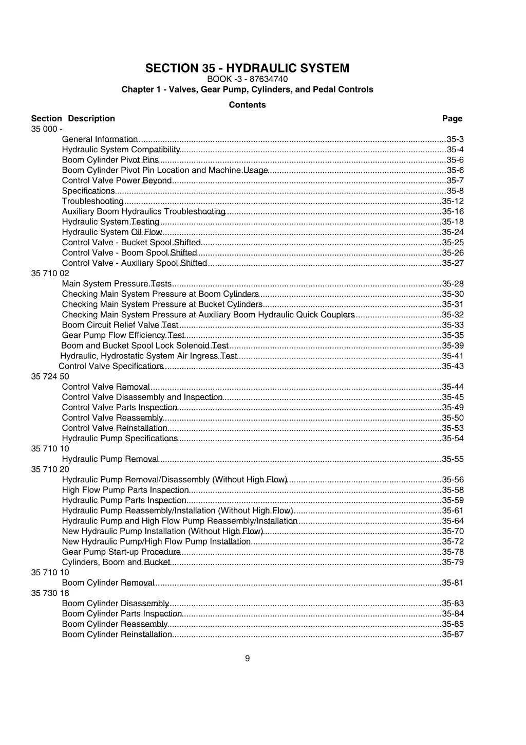 section 35 hydraulic system book 3 87 634740