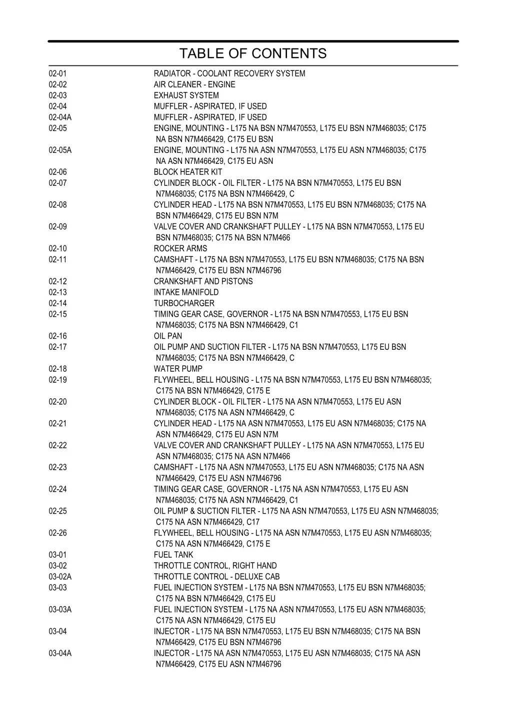 table of contents radiator coolant recovery