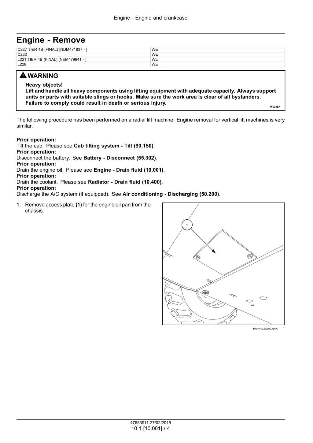 engine engine and crankcase 1