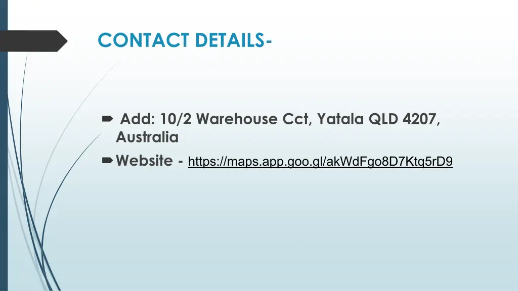 contact details