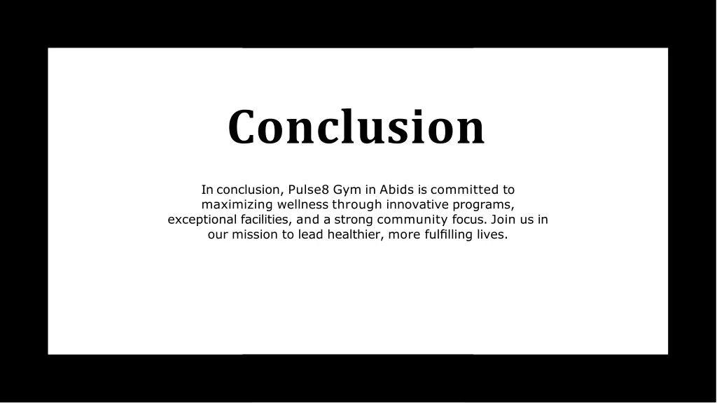 conclusion