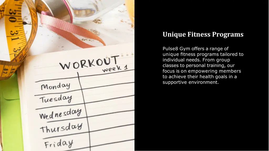 unique fitness programs