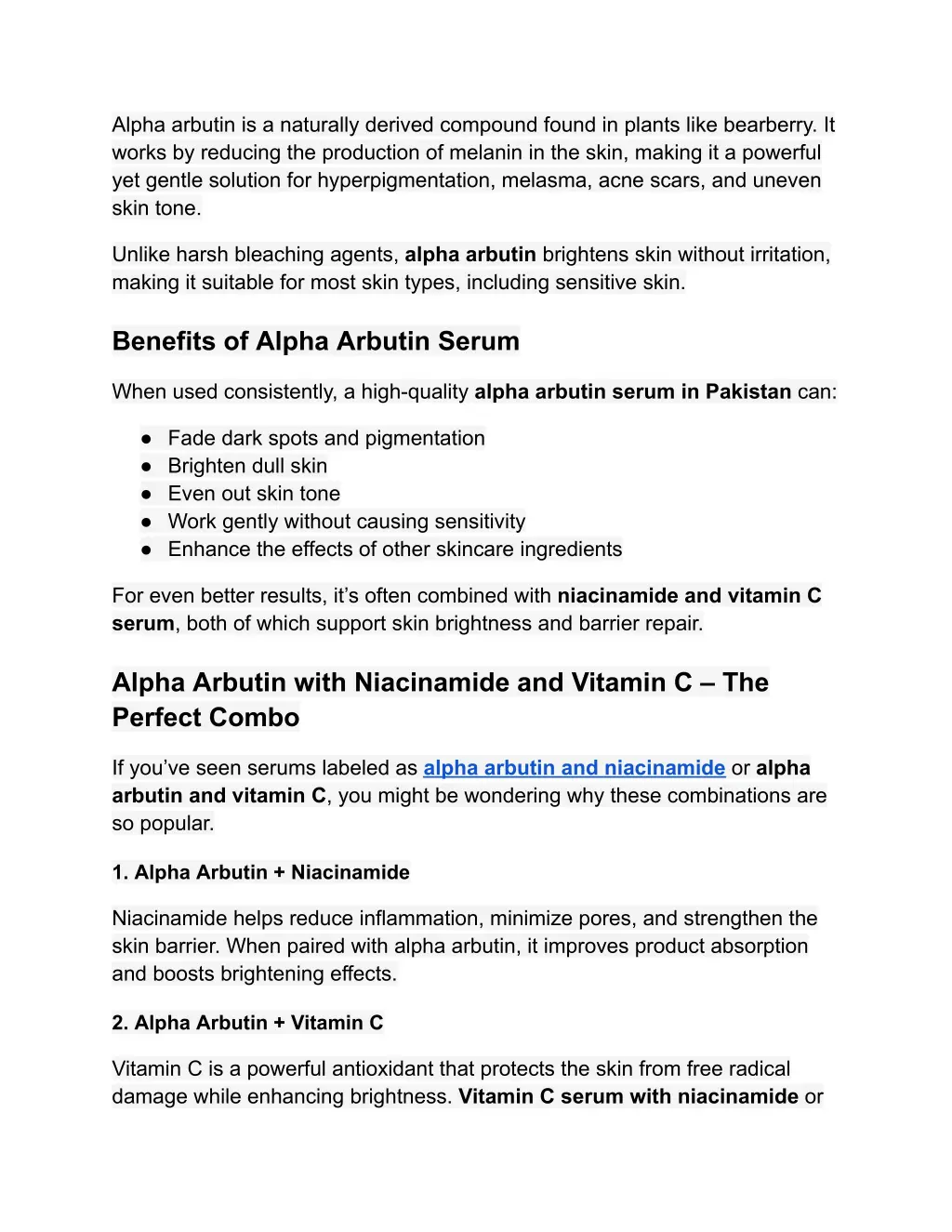alpha arbutin is a naturally derived compound