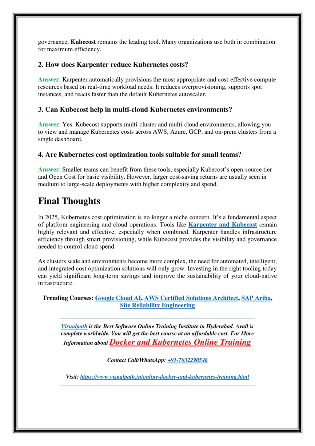 governance kubecost remains the leading tool many