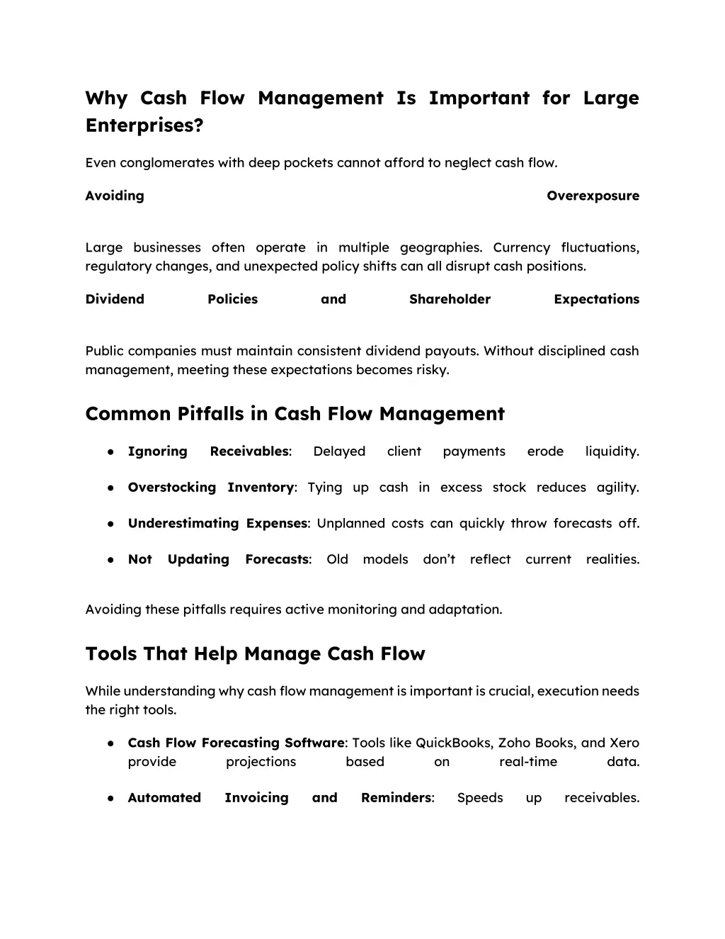 why cash flow management is important for large