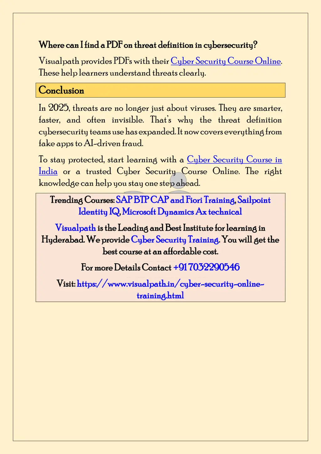 where can i find a pdf on threat definition