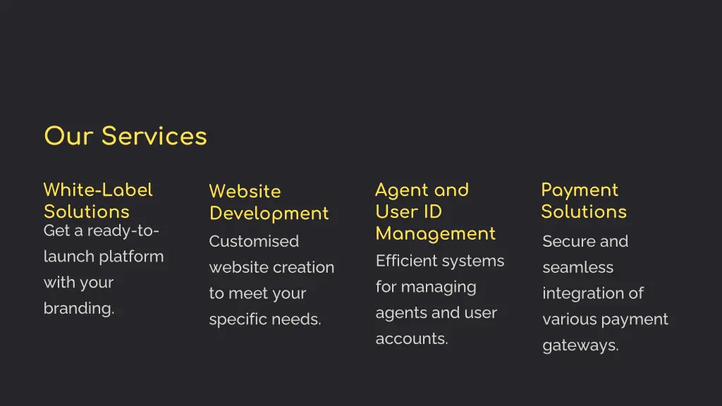 our services