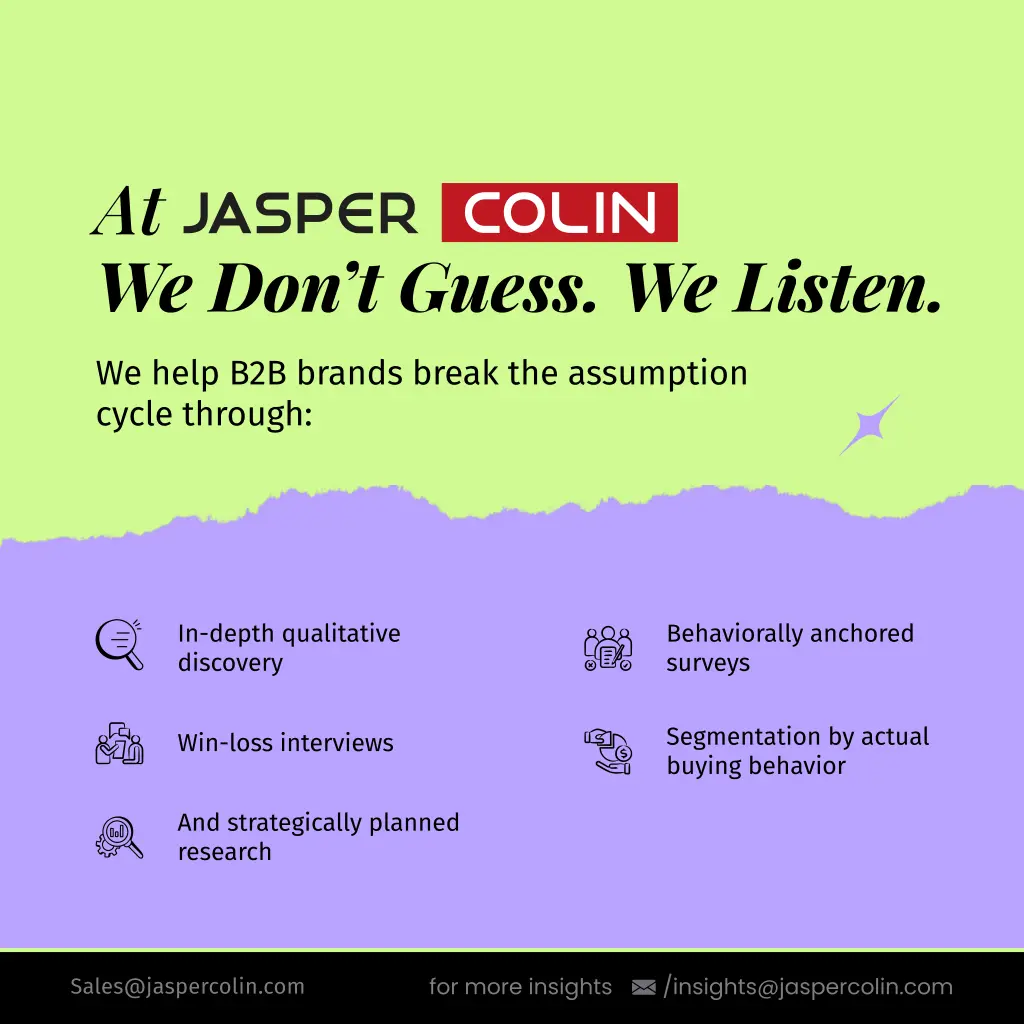 at we don t guess we listen we help b2b brands