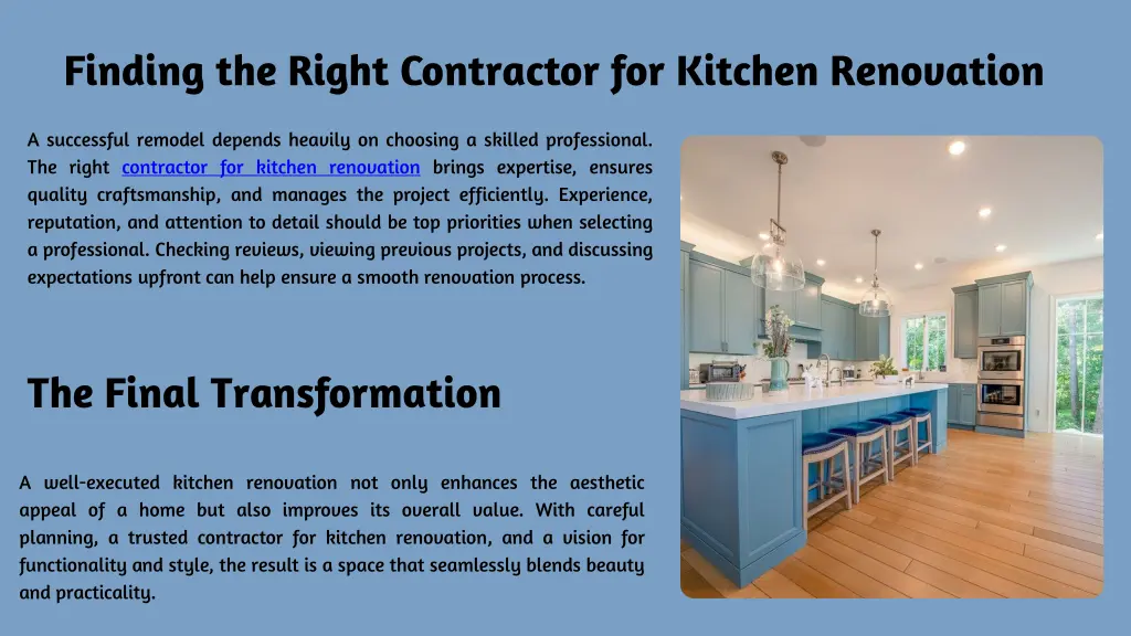 finding the right contractor for kitchen
