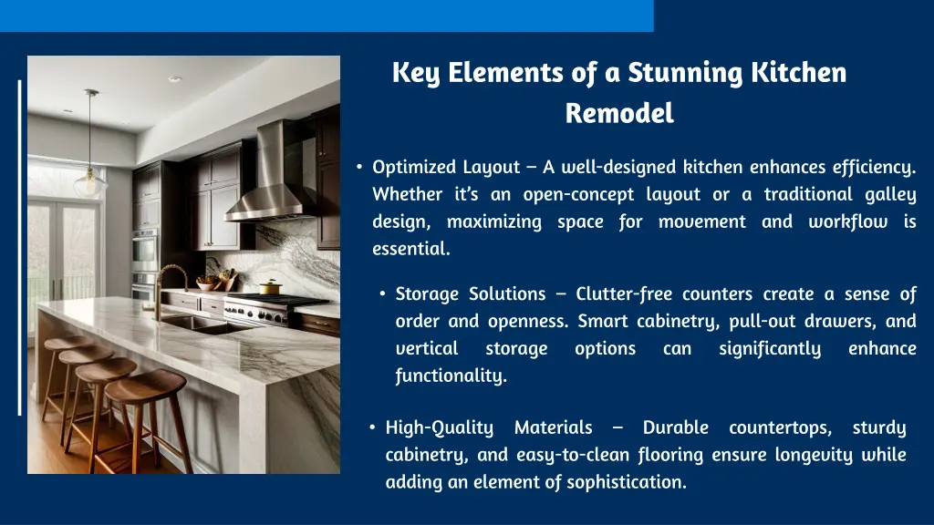 key elements of a stunning kitchen remodel