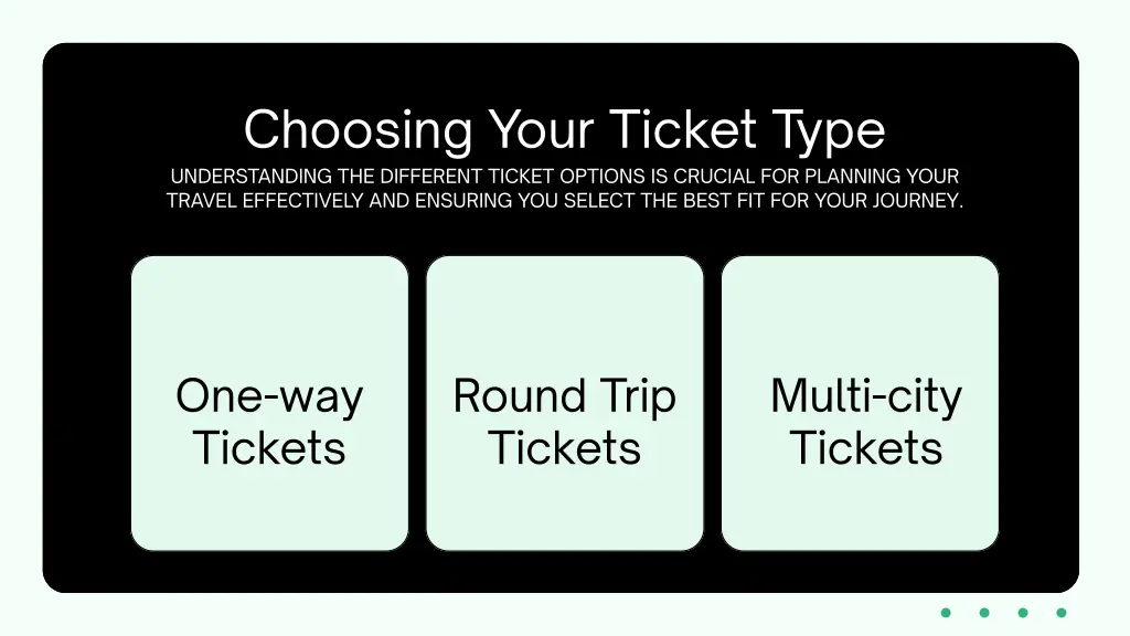choosing your ticket type