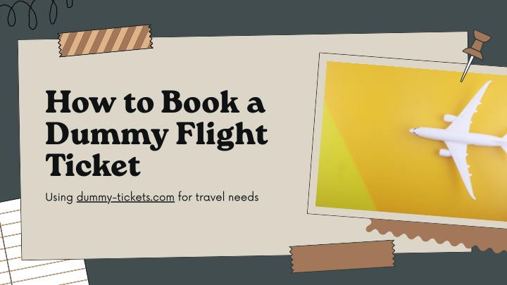 how to book a dummy flight ticket using dummy