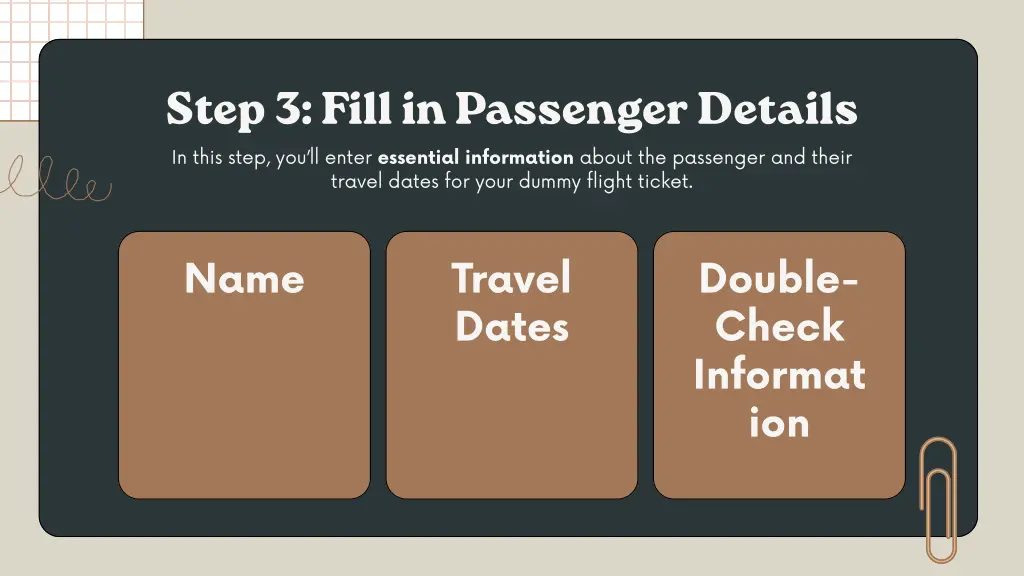 step 3 fill in passenger details