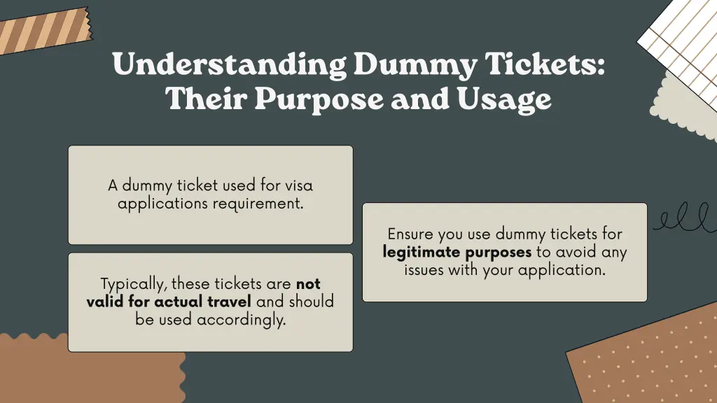 understanding dummy tickets their purpose