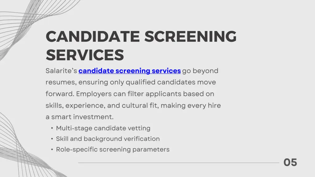 candidate screening services
