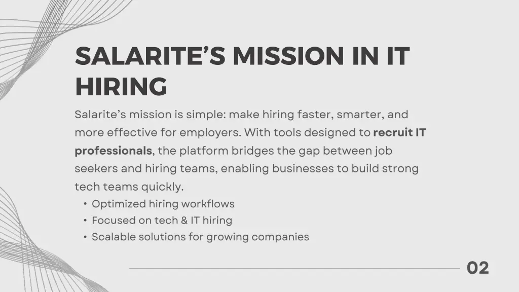salarite s mission in it hiring