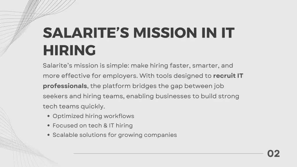 salarite s mission in it hiring