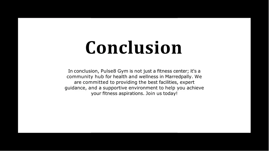conclusion