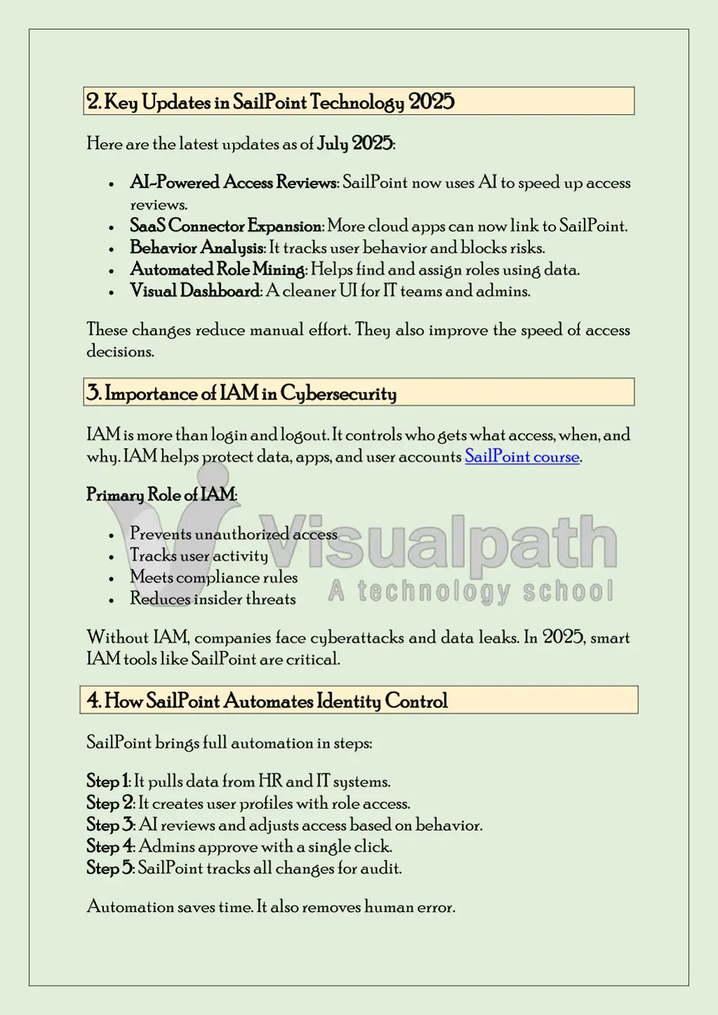 2 key updates in sailpoint technology 2025