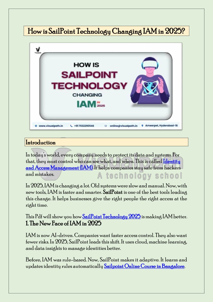 how is sailpoint technology changing iam in 2025