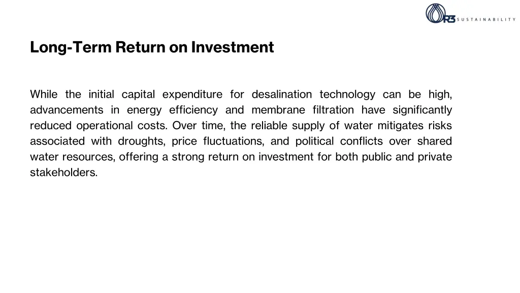 long term return on investment
