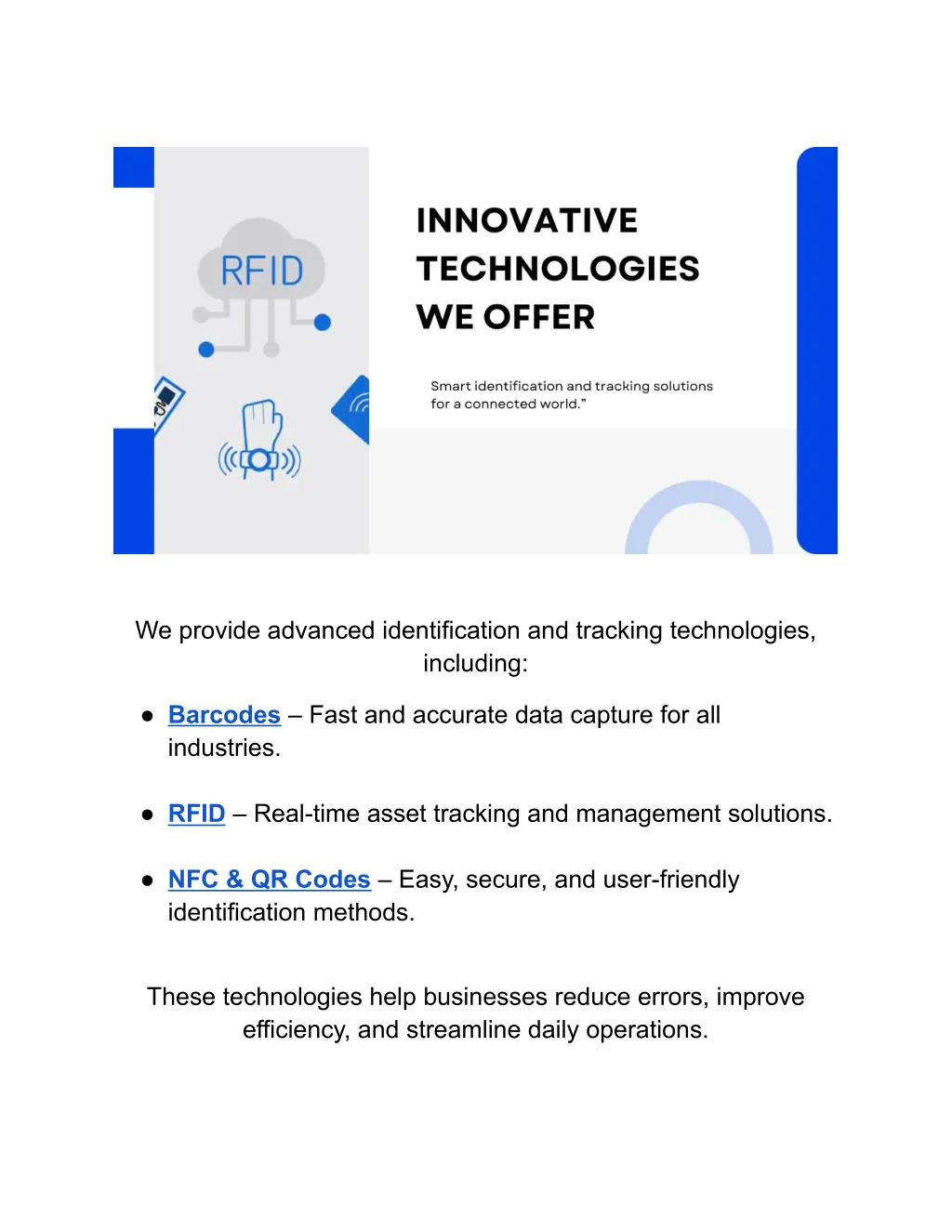 we provide advanced identification and tracking