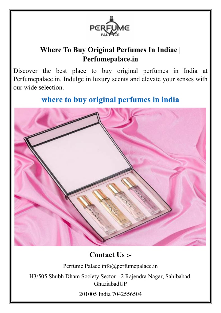 where to buy original perfumes in indiae