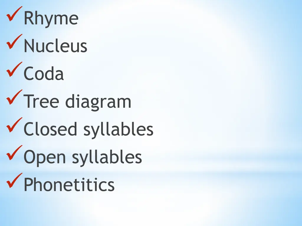 rhyme nucleus coda tree diagram closed syllables