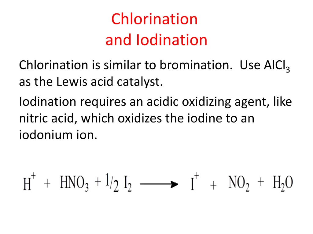 chlorination and iodination