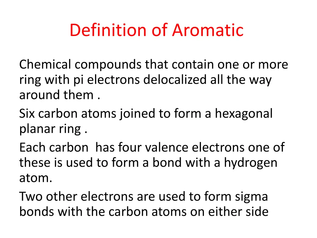 definition of aromatic