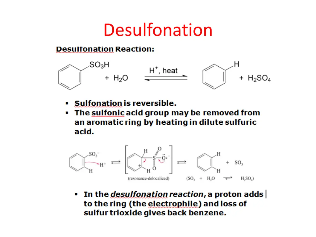 desulfonation