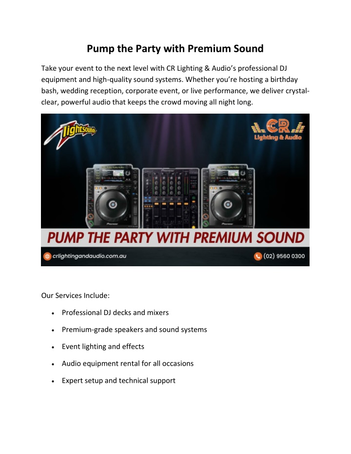 pump the party with premium sound
