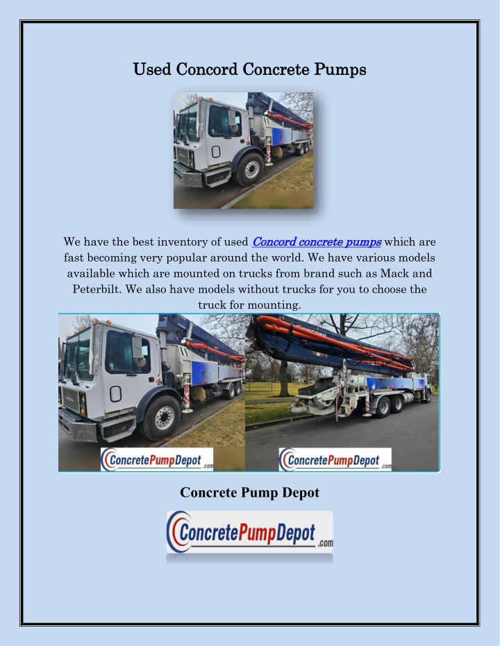 used co used conc