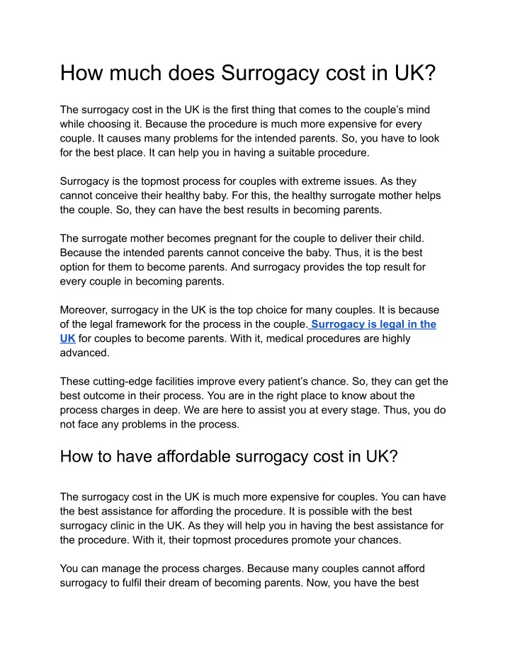 how much does surrogacy cost in uk