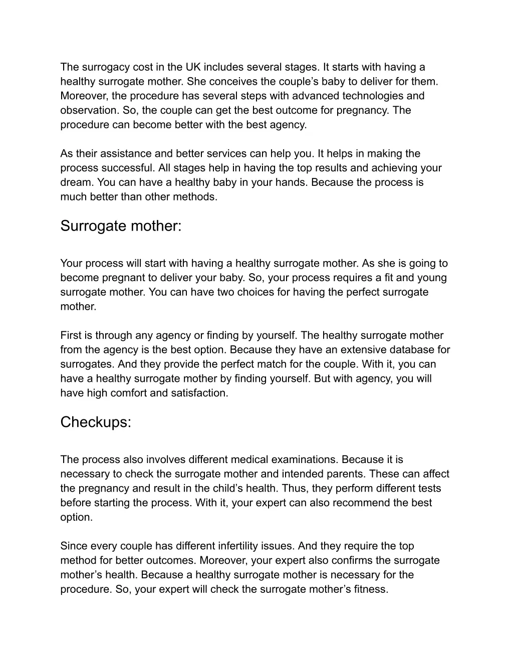 the surrogacy cost in the uk includes several