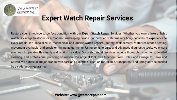 expert watch repair services