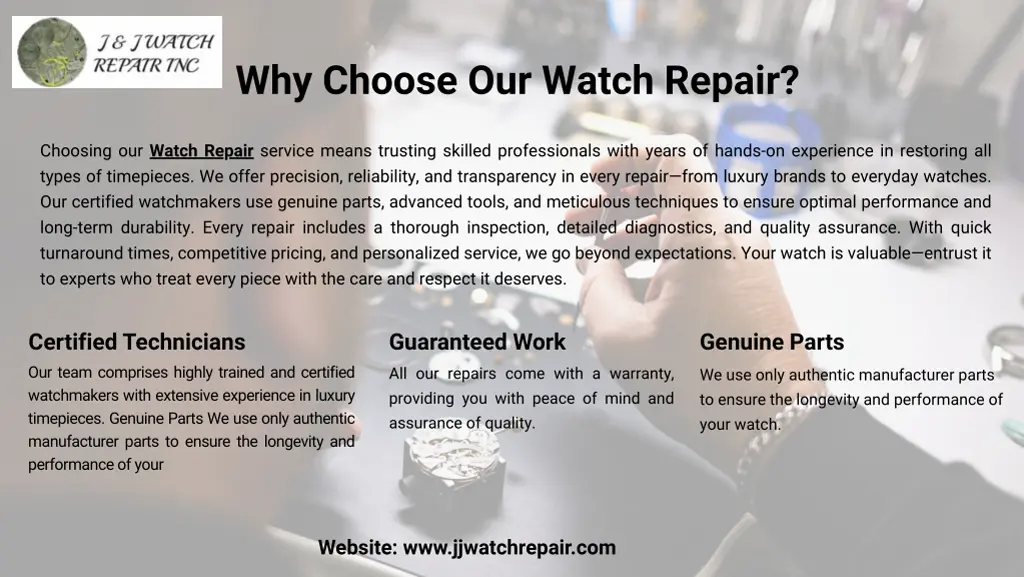 why choose our watch repair