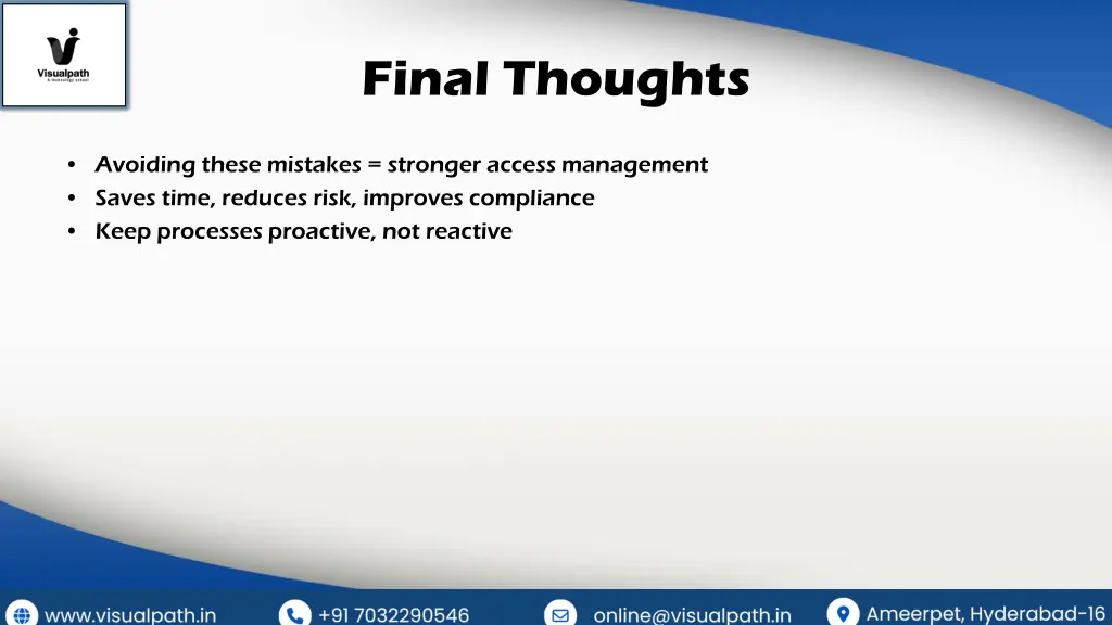 final thoughts