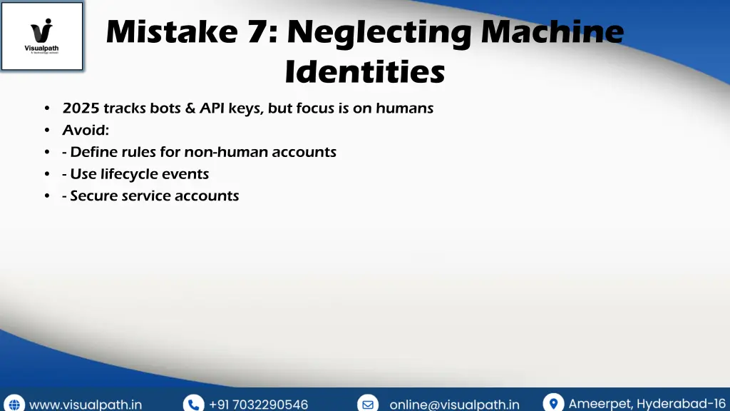 mistake 7 neglecting machine identities