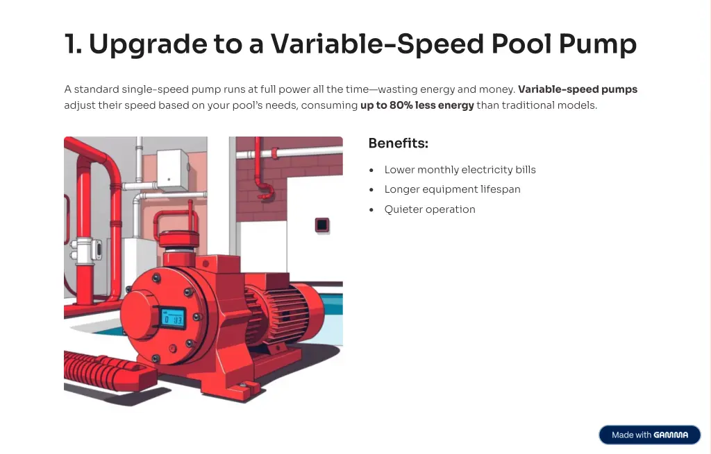 1 upgrade to a variable speed pool pump