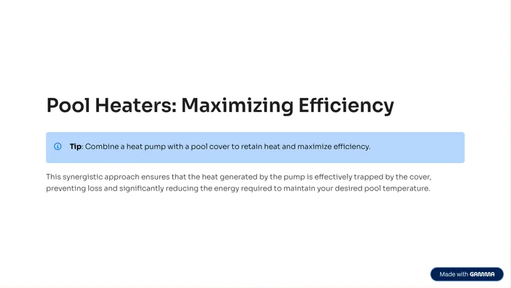 pool heaters maximizing efficiency
