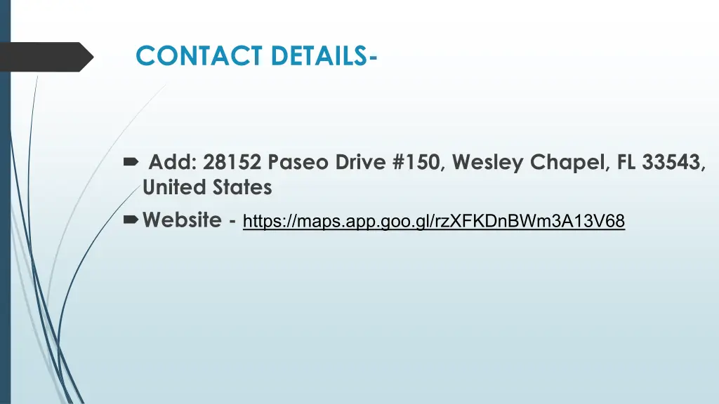 contact details