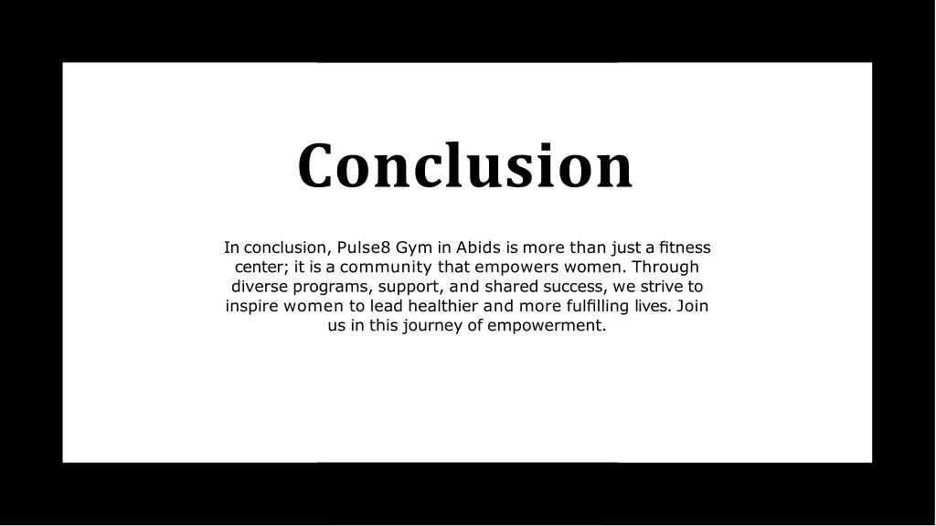conclusion
