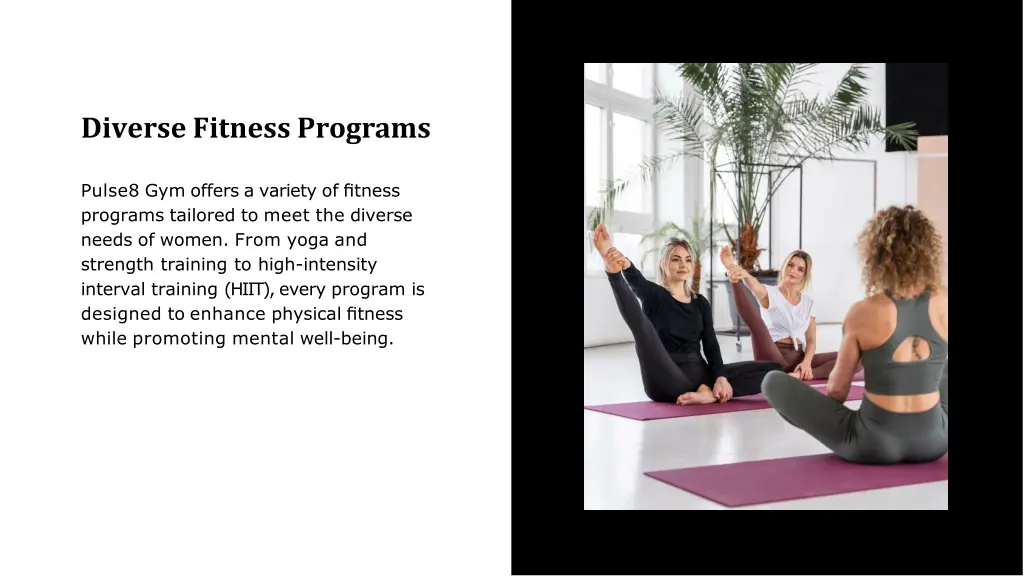 diverse fitness programs