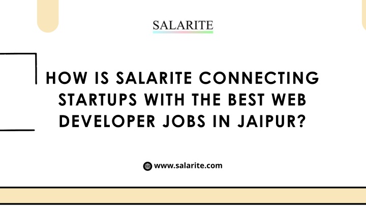how is salarite connecting startups with the best