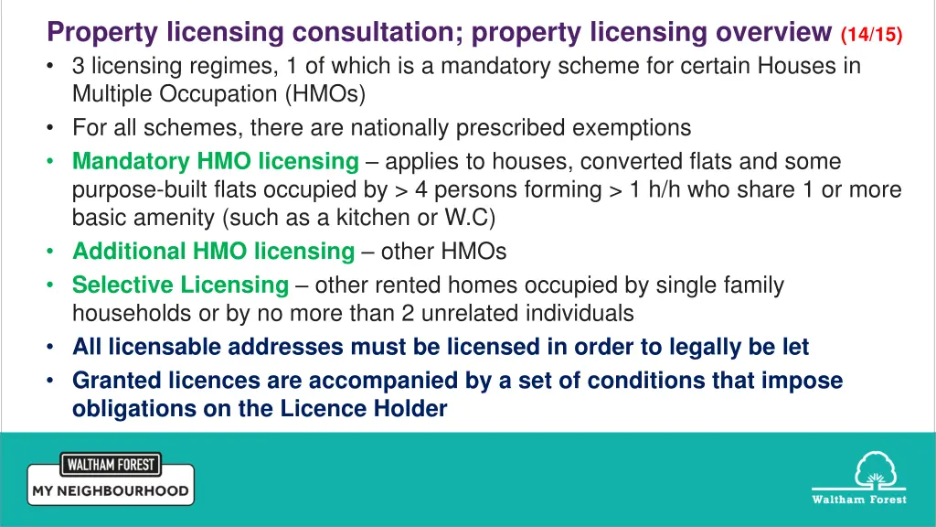 property licensing consultation property